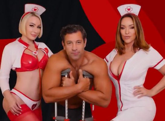 Rachel Steele, Mellanie Monroe – MILF Nurses Threesome